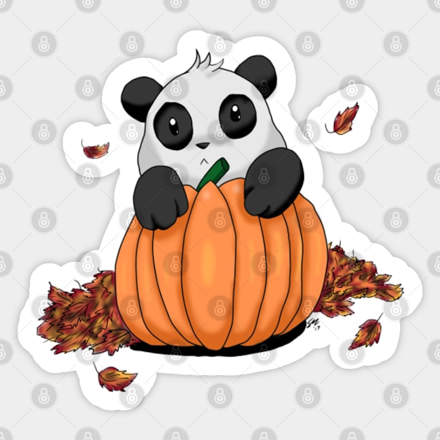 Autumn Panda Sticker by Shinkou